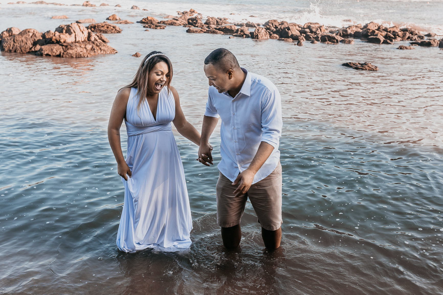Foto Eugenia & Bruno | Ensaio Praia de São Pedro | Guarulhos - Imagem 12