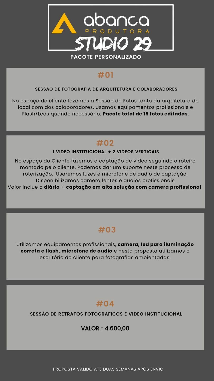 Foto ORÇAMENTO SESSÃO FOTOGRAFICA + VIDEO INSTITUCIONAL - Imagem 5